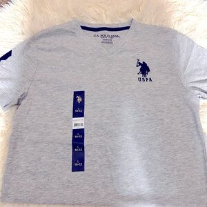 US Polo Association Vneck Gray short sleeve shirt